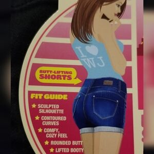 Butt Push Up Shorts Size 3X Wax Jeans
